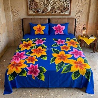 Hand Painted Rayon Bedsheet One Sets